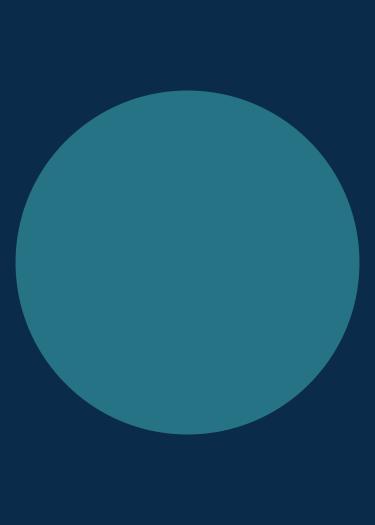 Grafik, petrolfarbener Kreis auf dunkelblauem Hintergrund